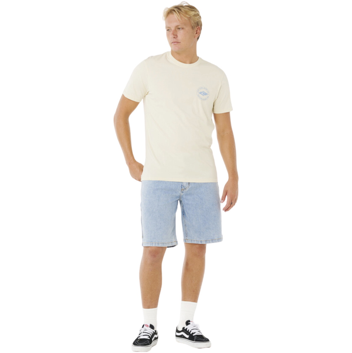 2026 Rip Curl Herre Staple Tee 0TQMTE - Lemon Ice